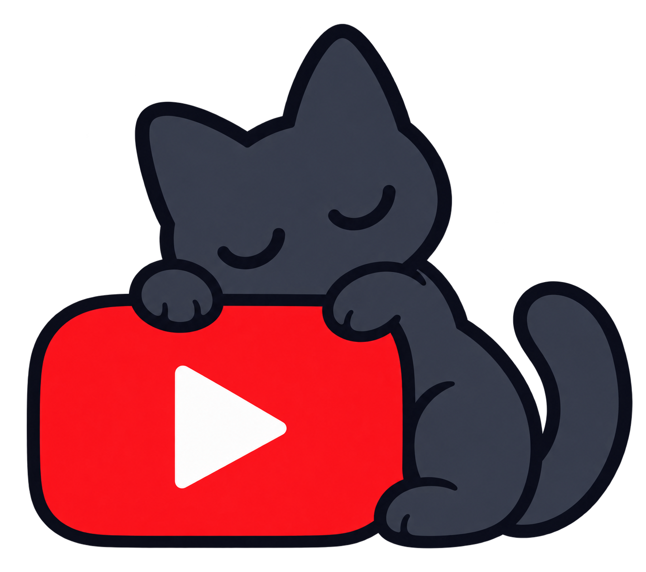 Cat with the YouTube logo